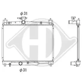 Радиатор, охлаждение двигателя DIEDERICHS купить