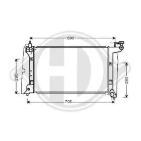 Радиатор, охлаждение двигателя DIEDERICHS купить