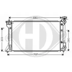 Радиатор, охлаждение двигателя DIEDERICHS купить