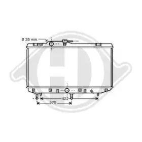 Радиатор, охлаждение двигателя DIEDERICHS купить