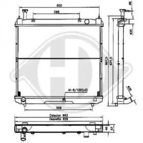 Радиатор, охлаждение двигателя DIEDERICHS купить