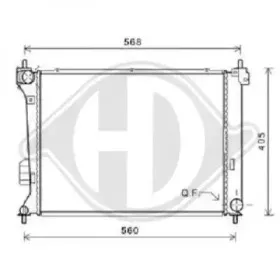 Радиатор, охлаждение двигателя DIEDERICHS купить