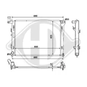 Радиатор, охлаждение двигателя DIEDERICHS купить