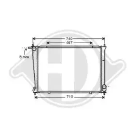 Радиатор, охлаждение двигателя DIEDERICHS купить