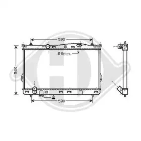 Радиатор, охлаждение двигателя DIEDERICHS купить