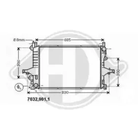 Радиатор, охлаждение двигателя DIEDERICHS купить