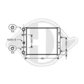 Радиатор, охлаждение двигателя DIEDERICHS купить