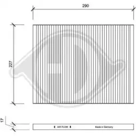 Фильтр, воздух во внутренном пространстве DIEDERICHS купить