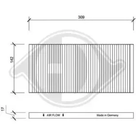 Фильтр, воздух во внутренном пространстве DIEDERICHS купить