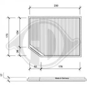 Фильтр, воздух во внутренном пространстве DIEDERICHS купить