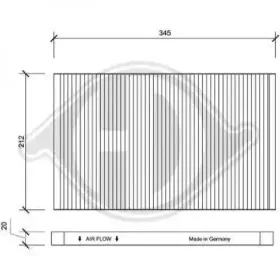 Фильтр, воздух во внутренном пространстве DIEDERICHS купить