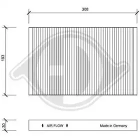Фильтр, воздух во внутренном пространстве DIEDERICHS купить