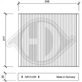 Фильтр, воздух во внутренном пространстве DIEDERICHS купить
