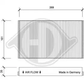 Фильтр, воздух во внутренном пространстве DIEDERICHS купить