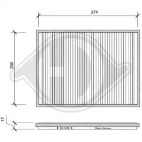 Фильтр, воздух во внутренном пространстве DIEDERICHS купить