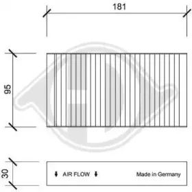 Фильтр, воздух во внутренном пространстве DIEDERICHS купить