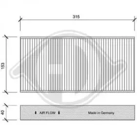 Фильтр, воздух во внутренном пространстве DIEDERICHS купить