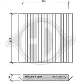 Фильтр, воздух во внутренном пространстве DIEDERICHS купить