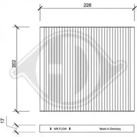 Фильтр, воздух во внутренном пространстве DIEDERICHS купить