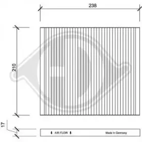 Фильтр, воздух во внутренном пространстве DIEDERICHS купить