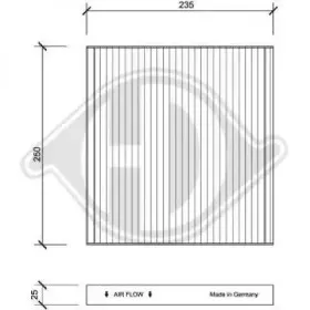 Фильтр, воздух во внутренном пространстве DIEDERICHS купить