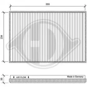 Фильтр, воздух во внутренном пространстве DIEDERICHS купить