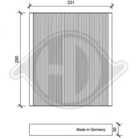 Фильтр, воздух во внутренном пространстве DIEDERICHS купить
