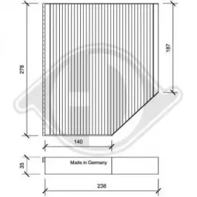 Фильтр, воздух во внутренном пространстве DIEDERICHS купить