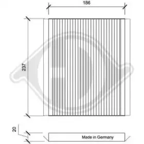 Фильтр, воздух во внутренном пространстве DIEDERICHS купить