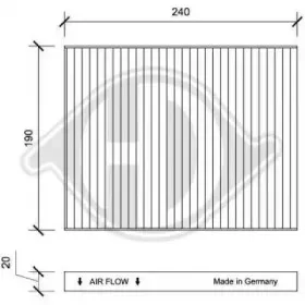 Фильтр, воздух во внутренном пространстве DIEDERICHS купить