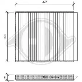 Фильтр, воздух во внутренном пространстве DIEDERICHS купить