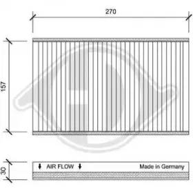 Фильтр, воздух во внутренном пространстве DIEDERICHS купить