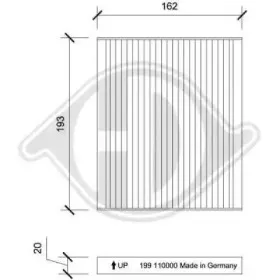 Фильтр, воздух во внутренном пространстве DIEDERICHS купить