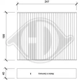 Фильтр, воздух во внутренном пространстве DIEDERICHS купить