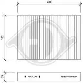 Фильтр, воздух во внутренном пространстве DIEDERICHS купить