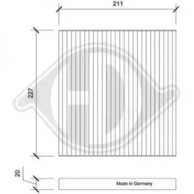 Фильтр, воздух во внутренном пространстве DIEDERICHS купить