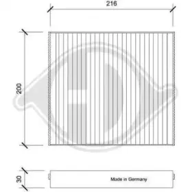 Фильтр, воздух во внутренном пространстве DIEDERICHS купить