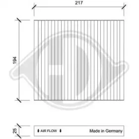 Фильтр, воздух во внутренном пространстве DIEDERICHS купить