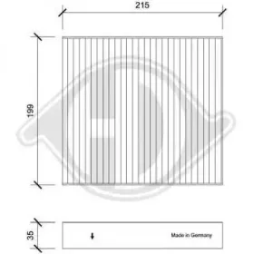 Фильтр, воздух во внутренном пространстве DIEDERICHS купить