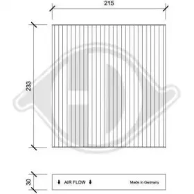 Фильтр, воздух во внутренном пространстве DIEDERICHS купить