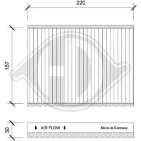 Фильтр, воздух во внутренном пространстве DIEDERICHS купить