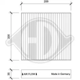 Фильтр, воздух во внутренном пространстве DIEDERICHS купить