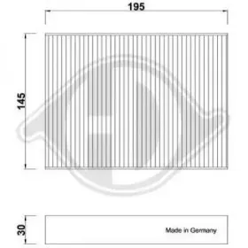 Фильтр, воздух во внутренном пространстве DIEDERICHS купить
