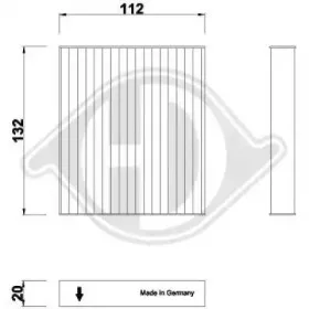 Фильтр, воздух во внутренном пространстве DIEDERICHS купить