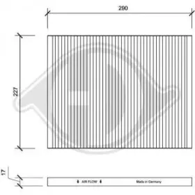 Фильтр, воздух во внутренном пространстве DIEDERICHS купить