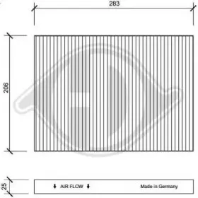 Фильтр, воздух во внутренном пространстве DIEDERICHS купить