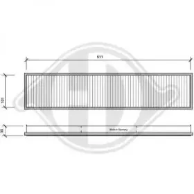 Фильтр, воздух во внутренном пространстве DIEDERICHS купить