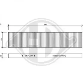 Фильтр, воздух во внутренном пространстве DIEDERICHS купить