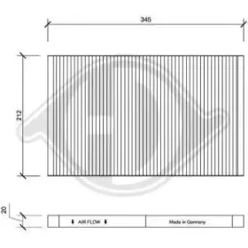 Фильтр, воздух во внутренном пространстве DIEDERICHS купить
