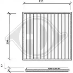 Фильтр, воздух во внутренном пространстве DIEDERICHS купить